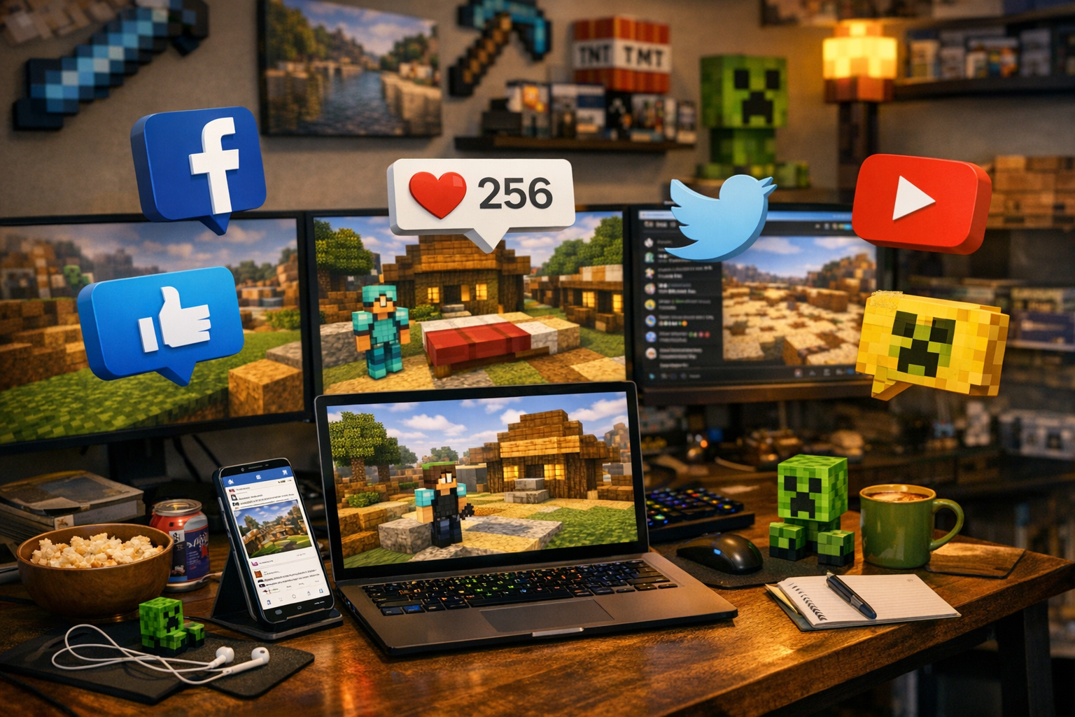 Social Media Platforms Helping Minecraft Communities Grow Faster